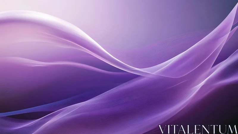 Silken violet waves drift through luminous digital dusk.