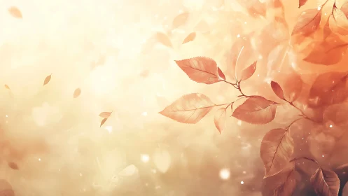 Digital illustration shows light-toned leaves in soft focus