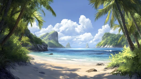 Emerald Cove's Secret: Where Jungle Embraces Turquoise Paradise.