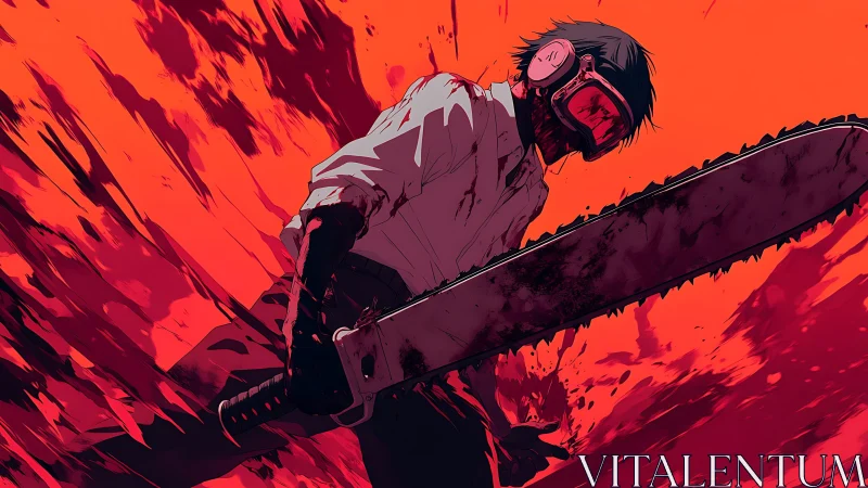 Blood-soaked chainsaw wielder dominates dynamic red field