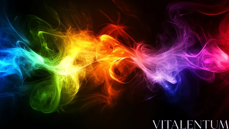 Colorful ribbons of light swirling through a dreamy night.