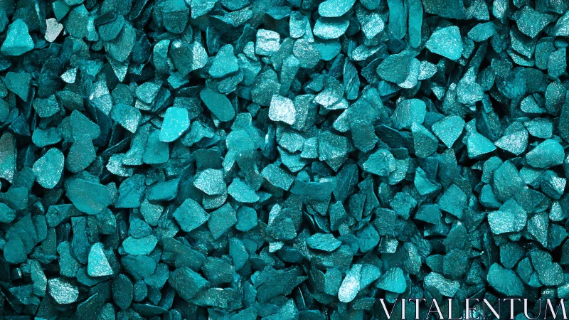 Turquoise stone shards glimmer like a frozen digital sea