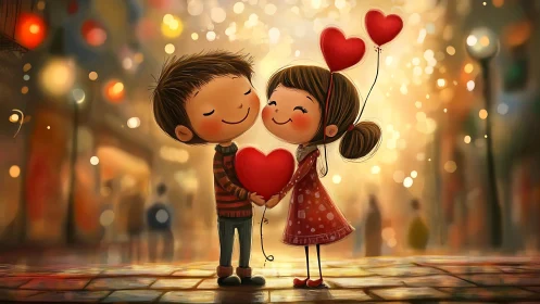 Two Hearts, One Magical Moment Together.