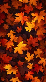 Chromatic maple foliage array in high-saturation fall palette.