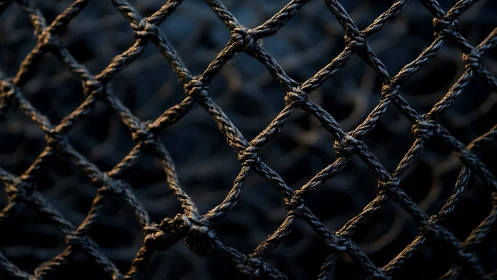 Twilight knots and crossing ropes weave a quiet netted dream.