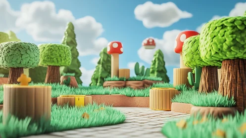 Whimsical Mushroom Forest Adventure Awaits.