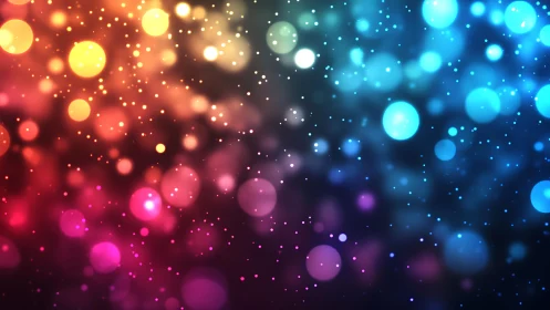 Vibrant bokeh lights in a colorful abstract background design.