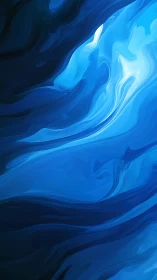 Flowing blue chromatic abstraction with liquid gradients.