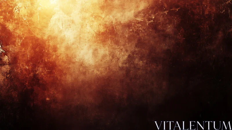 Golden Light Breaking Through Atmospheric Grunge Haze