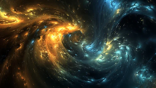 Bifurcated nebular vortices in orange blue plasma flow field