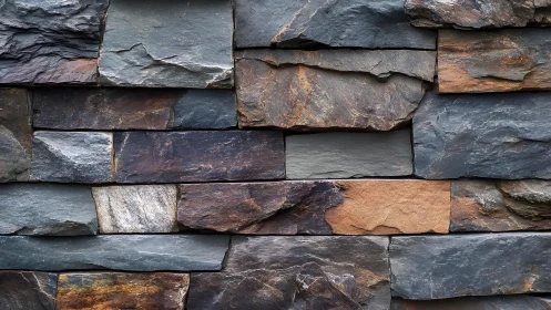 Rustic natural stone wall texture with earthy tones and rugged finish.