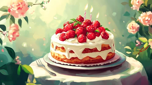 Berry-Topped Celebration Cake in Full Bloom.