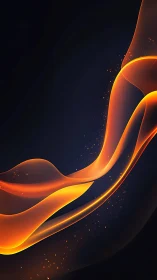 Flowing Light Ribbons Against Dark Space.