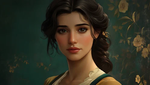 Soft-lit vintage portrait captures a serene, soulful gaze