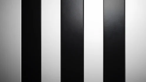 Monochrome vertical stripe pattern uses high-contrast geometry