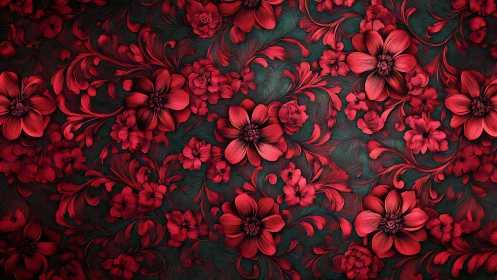 Volumetric Floral Composition with Deep Dimensional Texture