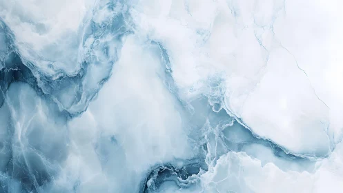 Elegant Blue and White Marble Texture with Fluid Abstract Patterns.