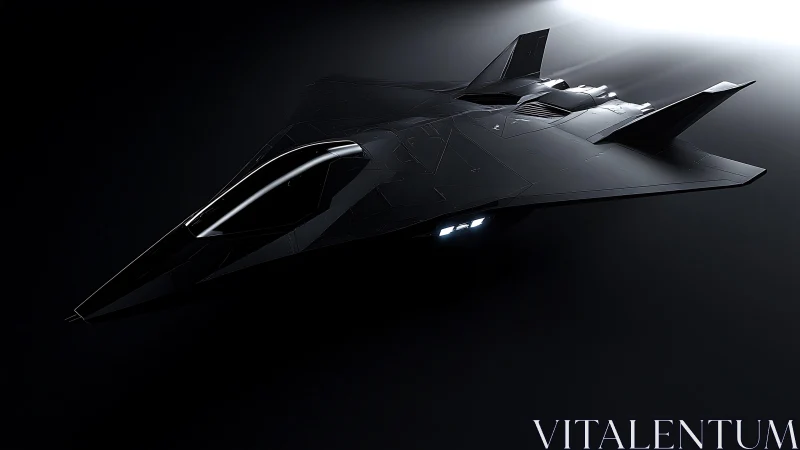 Stealth strike aircraft render with cinematic hard-surface lighting.