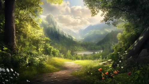 Mountain Valley Sanctuary with Forest Canopy.