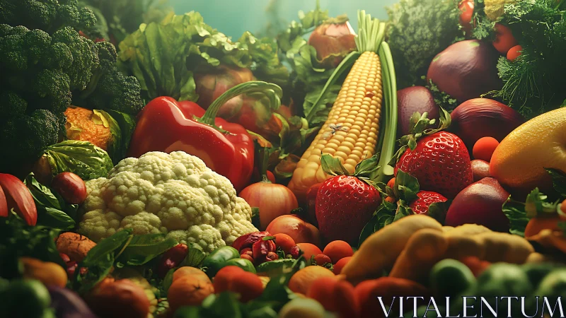 Veggie orchestra glows under cinematic farmer&rsquo;s market light