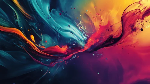 Color tides colliding in a vibrant cosmic swirl.