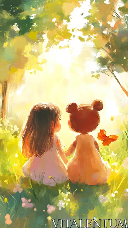 Backlit child and toy in impressionistic meadow lighting study