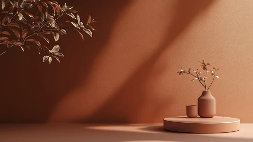 Terracotta calm: sculpted vases bask in warm desert light.