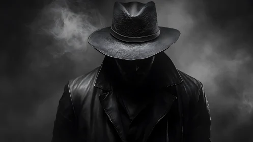 Shadowborn sleuth in smoke drenched noir silence.