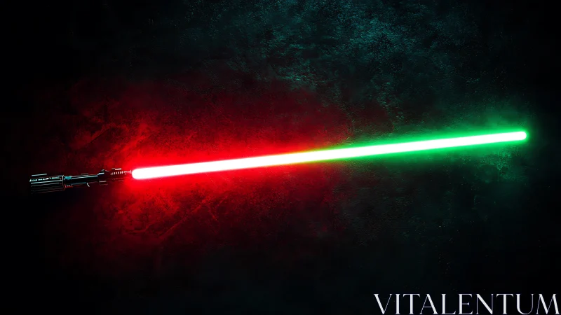 Cyberpunk plasma blade with dual-tone glow rendering.