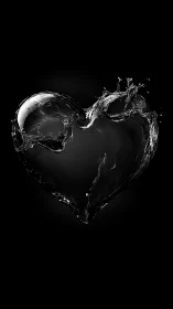 Liquid Heart Symphony: Water's Passionate Dance.