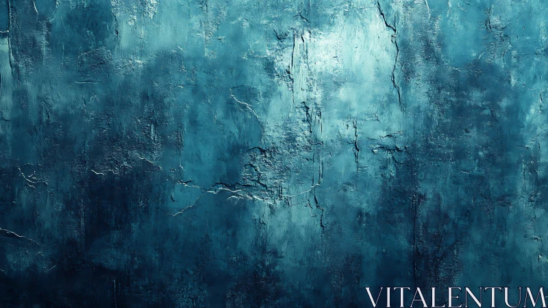 Weathered teal wall glowing with quiet ocean depth.