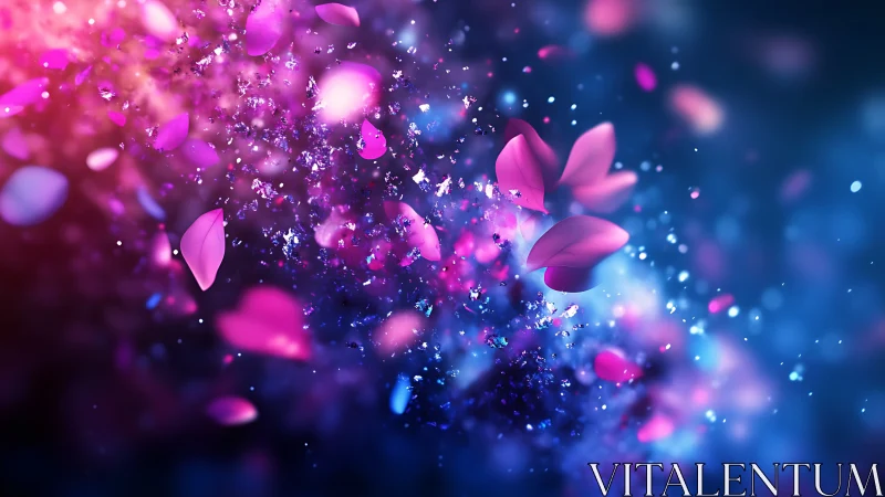 Luminous Petals Dancing Through Starlit Wonder.