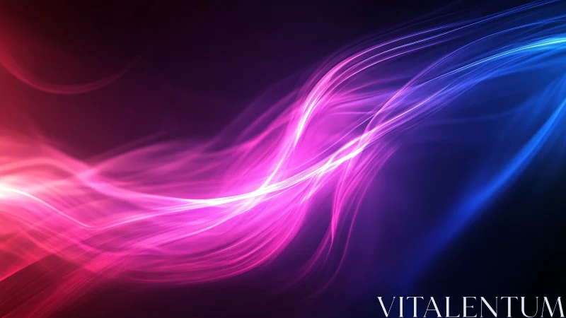 Neon light waves flowing across deep cosmic gradient.