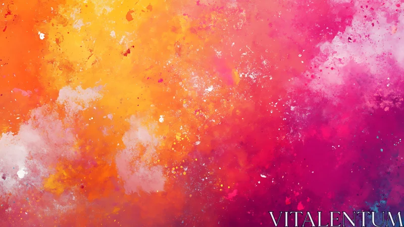 Vibrant orange and magenta abstract nebula cloudscape glows