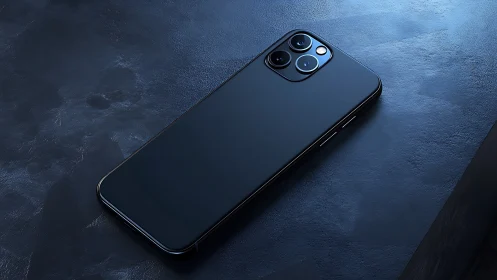 Sleek Midnight Phone Glowing With Purpose.