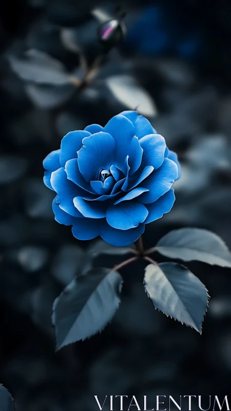 Ethereal Blue Rose in Twilight Garden.