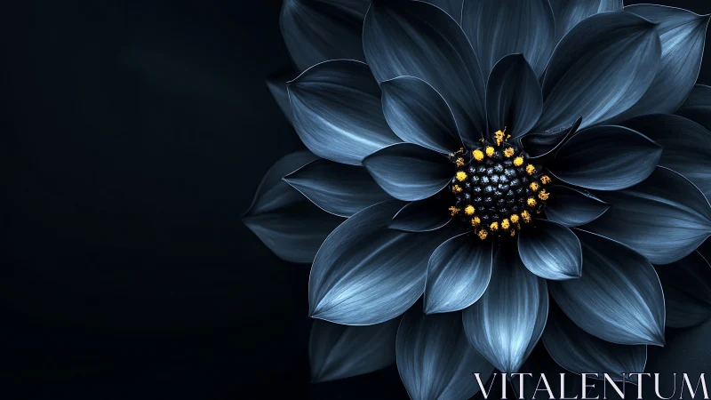 Midnight Bloom: Where Darkness Meets Golden Light.