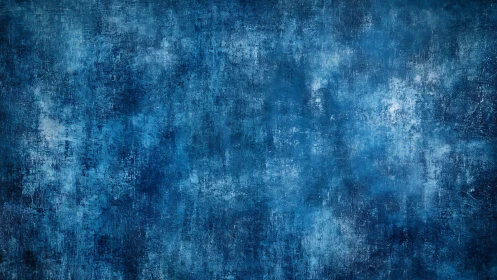 Deep textured blue grunge backdrop evokes moody quiet calm