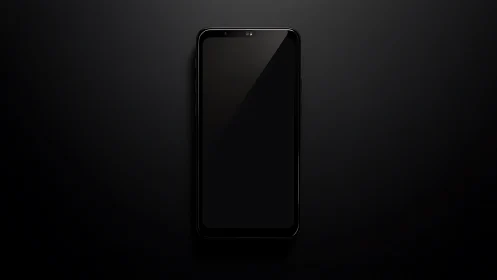 Minimalist smartphone render against dark gradient with volumetric edge lighting.