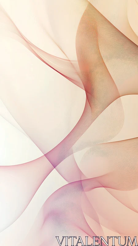 Abstract overlapping pastel waveforms on light background.