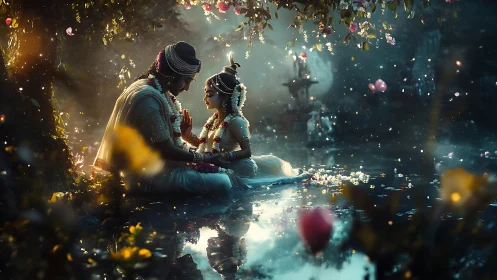 Luminous Romance: Ethereal Fantasy Narrative Through Light.