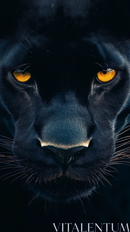 Black Panther's Mesmerizing Golden Gaze.
