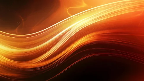 Fluid Wave Motion: Layered Orange Abstract Rendering.