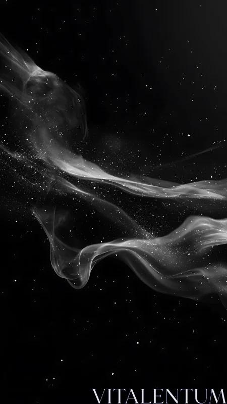 Gentle cosmic smoke drifting through a quiet starry night.