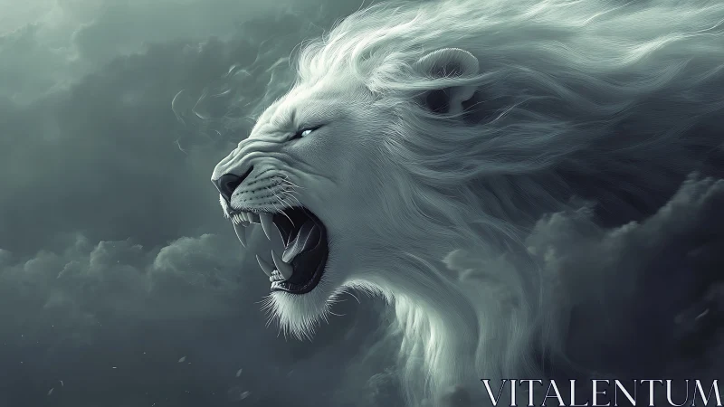 Stormborne spectral lion rendered in high-fidelity digital detail.