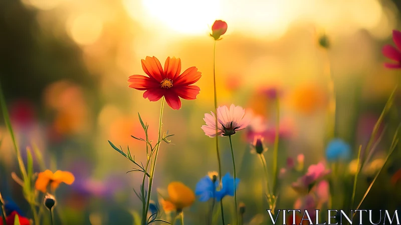 Field of flowering specimens with depth of field effects.