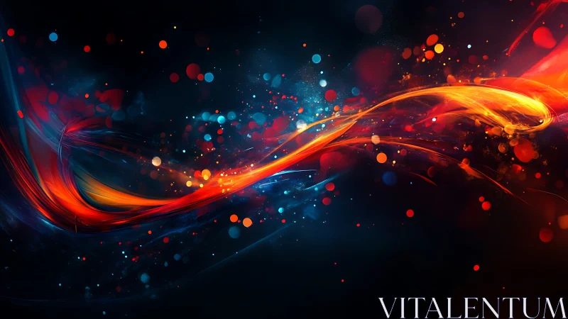 Dancing ribbons of light swirling through a starry night.