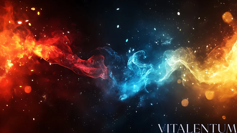 Energy Collision: Opposing Forces in Dynamic Equilibrium.