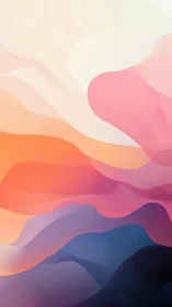 Flowing pastel wave layers in warm to cool gradients.