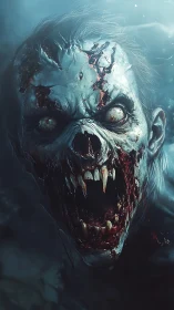 Ravenous abyssal ghoul shrieking through drowned midnight.